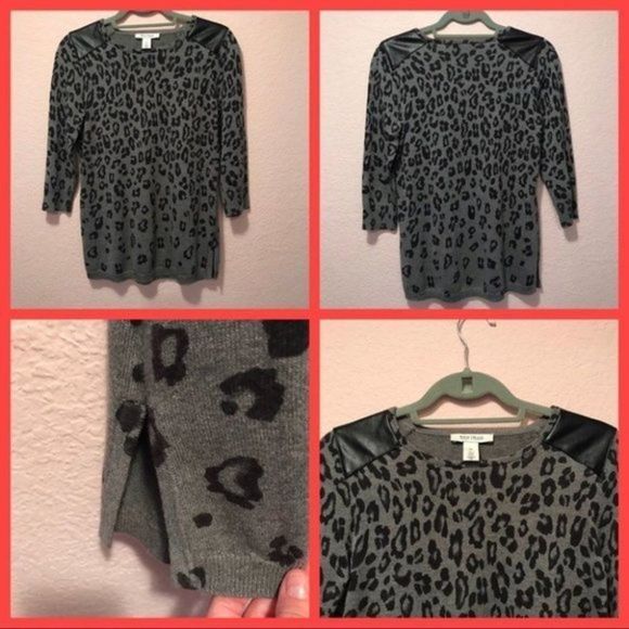 White House Black Market Sweaters - White House Black Market Leopard Print Sweater. XS